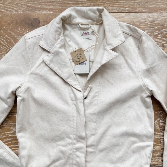 Faherty Overland Twill Jumpsuit Natural Off White Cream Size XS - Picture 9 of 11